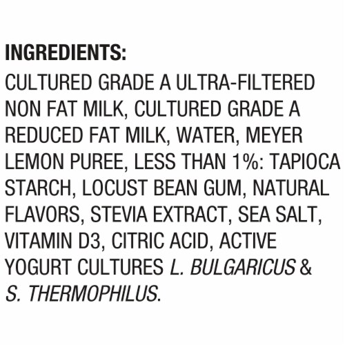 Too Good & Co. Good Save Meyer Lemon Low Fat Lower Sugar Gluten Free Greek Yogurt Cups Perspective: right