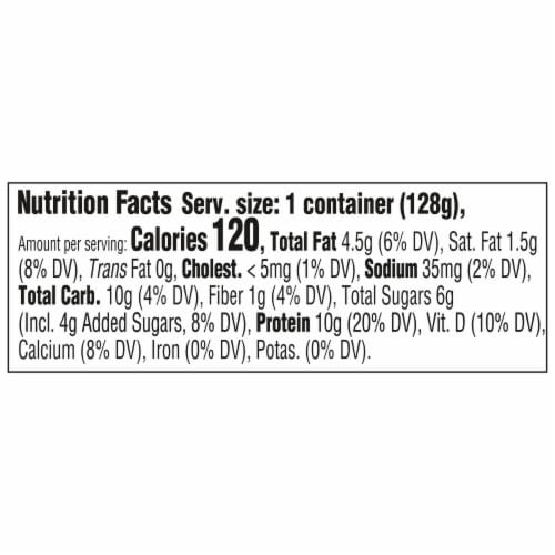 Too Good & Co. Remix Blueberry Flavored Low Fat Yogurt-Cultured Ultra-Filtered Low Fat Milk Cup Perspective: right