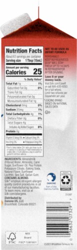Silk® Pumpkin Spice Flavored Almond Creamer Perspective: right