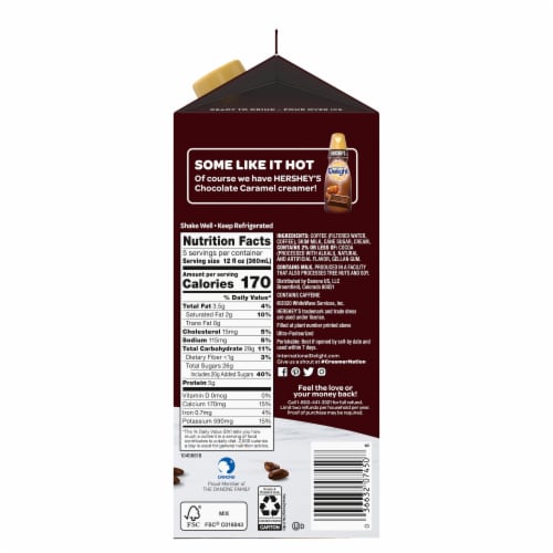 International Delight Hershey's Chocolate Caramel Iced Coffee Perspective: right