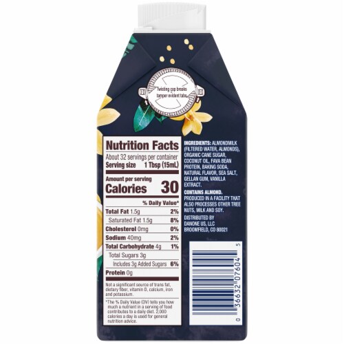 Honest to Goodness™ Madagascan Vanilla Bean Almondmilk & Coconut Oil Plant-Based Creamer Perspective: right