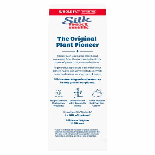 Silk® Next Milk™ Whole Fat Oatmilk and Plant-Based Blend Perspective: right