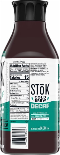 SToK Decaf Unsweetened Coffee Perspective: right