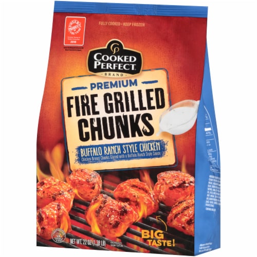 Cooked Perfect Buffalo Ranch Style Fire Grilled Chicken Chunks