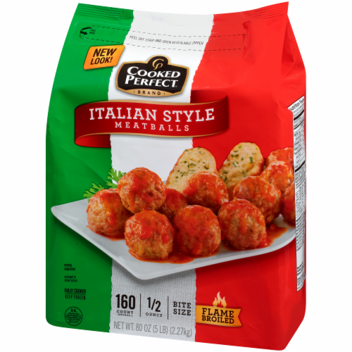 Cooked Perfect Italian Style Frozen Meatballs Perspective: right