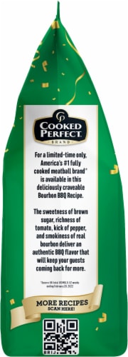 Cooked Perfect Bourbon BBQ Recipe Frozen Meatballs Perspective: right