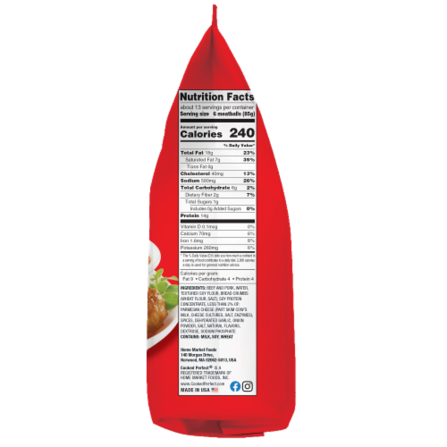 Cooked Perfect® Italian Style Meatballs Perspective: right