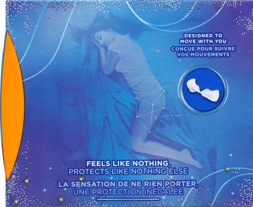 Always Infinity Size 4 Unscented Overnight Pads with Wings Perspective: right