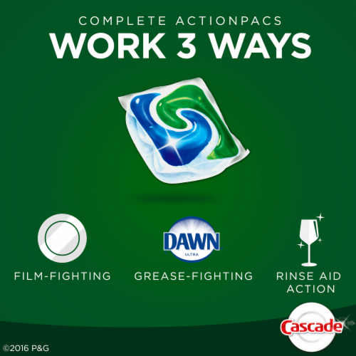 Cascade Complete Fresh Scent Action Pacs Dishwasher Detergent Perspective: right