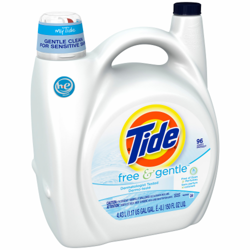 Tide Free & Gentle Powder Laundry Detergent Perspective: right