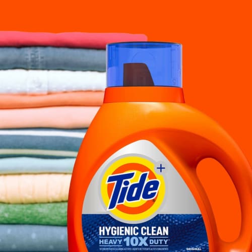 Tide HE Hygienic Clean Heavy Duty Original Liquid Laundry Detergent Perspective: right