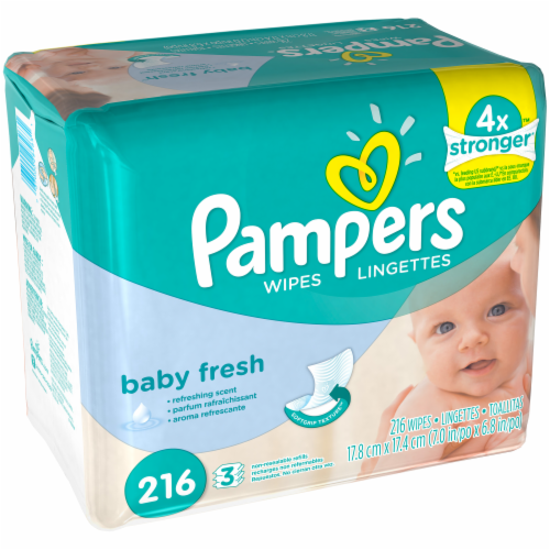 Pampers Baby Fresh Wipes Perspective: right