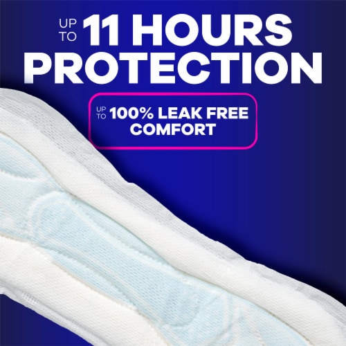 Always Maxi Pads Overnight Absorbency Size 4 Unscented Perspective: right