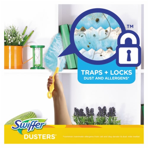 Swiffer Handle Electrostatic Fiber Duster - Blue Perspective: right