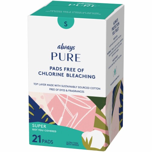 Always Pure Chlorine Bleaching Free Ultra Thin Super Pads with Wings