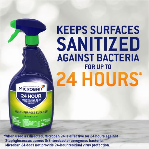 Microban Fresh Scent 24 Hour Multi-Purpose Cleaner and Disinfectant Spray Perspective: right