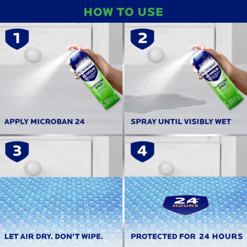 Microban Fresh Scent Disinfectant Sanitizing Spray Perspective: right