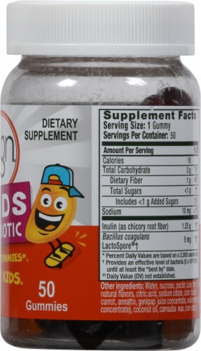 Align Kids Mixed Fruit Probiotic Gummies Perspective: right