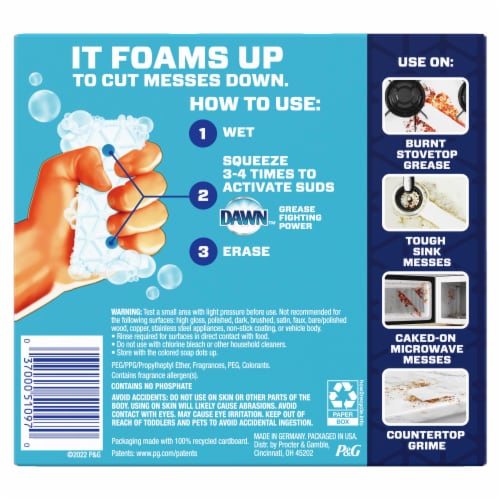 Mr. Clean Magic Eraser Kitchen Cleaning Pads with Dawn and Durafoam Perspective: right