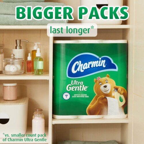 Charmin Ultra Gentle Mega Rolls Toilet Paper Tissue Perspective: right