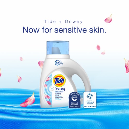 Tide With Downy Unscented Liquid Laundry Detergent Perspective: right