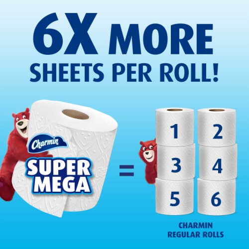 Charmin Ultra Strong Toilet Paper Tissue Super Mega Rolls, 12 rolls ...