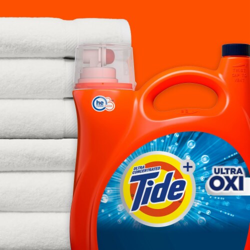 Tide HE Ultra Oxi Liquid Laundry Detergent Perspective: right