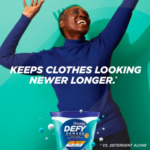 Downy Defy Damage Fresh Scent Total Wash Conditioning Beads Fabric Softener Perspective: right