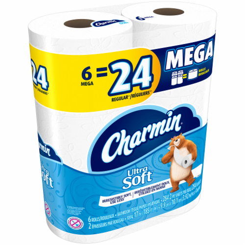 Charmin Toilet Paper Ultra Soft 264 Sheets Per Roll Perspective: right