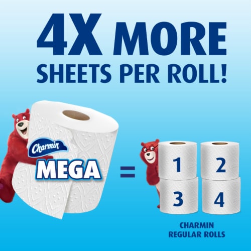 Charmin® Ultra Strong™ Mega Rolls Toilet Paper Tissue Perspective: right