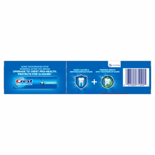 Crest Intense Mint Flavor Premium Plus Scope Dual Blast Toothpaste Perspective: right
