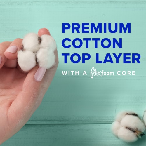 Always Pure Cotton Size 4 FlexFoam Overnight Unscented Pads with Wings Perspective: right