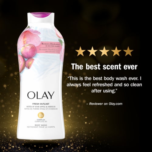Olay Fresh Outlast Star Apple & Hibiscus Body Wash Perspective: right