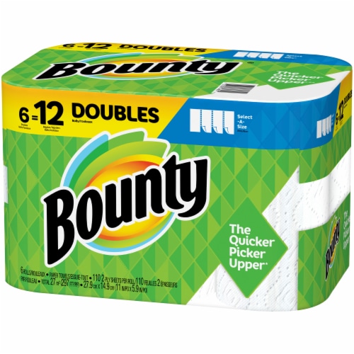 Bounty Select-A-Size Double Rolls Paper Towels, 6 rolls - Kroger