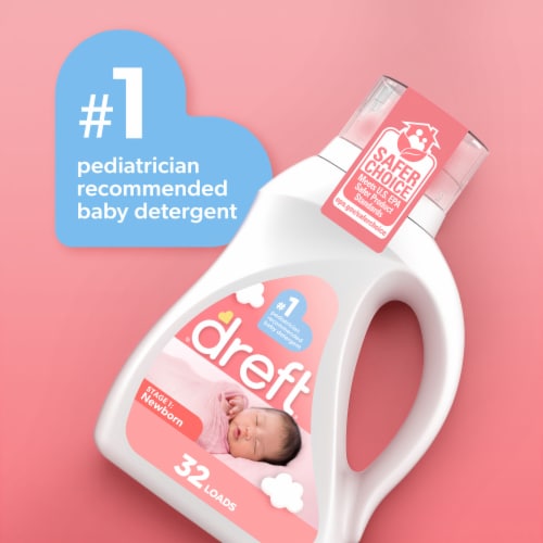 Dreft Stage 1: Newborn Baby Liquid Laundry Detergent Perspective: right