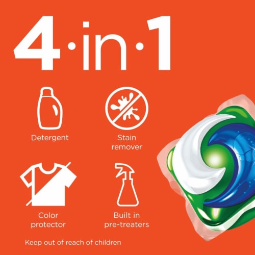 Tide PODS Ultra Oxi Liquid Laundry Detergent Soap Pacs Perspective: right