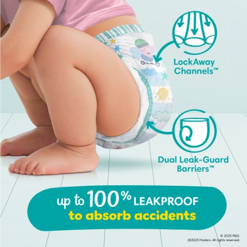 Pampers Easy Ups Training Pants Girls 3T-4T (30-40 lbs) Perspective: right