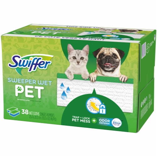 Swiffer Sweeper Wet Pet Mopping Cloths Perspective: right