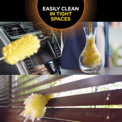 Swiffer Duster Heavy Duty Extendable Handle Pet Starter Kit & Refills Perspective: right