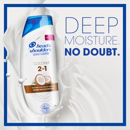 Head & Shoulders Coconut Daily-Use Anti-Dandruff Paraben Free 2 In 1 Shampoo and Conditioner Perspective: right