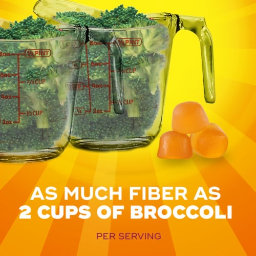 Metamucil Orange No Sugar Added Fiber Gummies Perspective: right