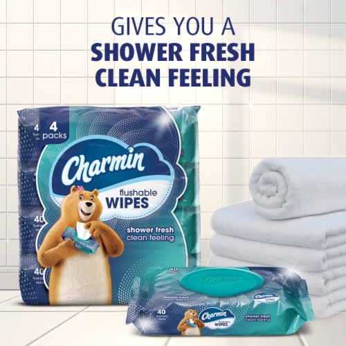 Charmin Flushable Wipes Perspective: right