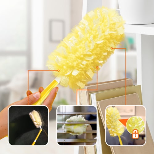 Swiffer Duster Heavy Duty Super Extendable Handle Pet Starter Kit & Refills Perspective: right