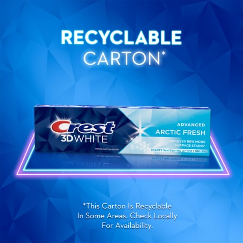 Crest 3D White Arctic Fresh Teeth Whitening Toothpaste Perspective: right