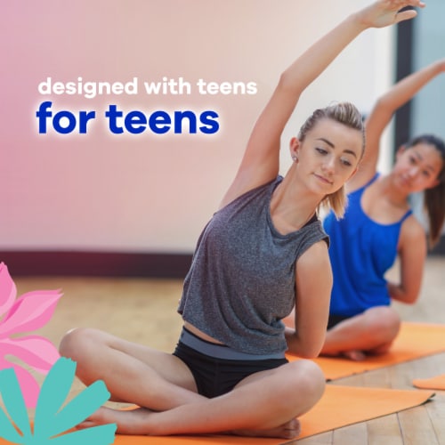 Always Radiant Teen Pads with FlexFoam Regular Absorbency Size 1 Unscented Perspective: right