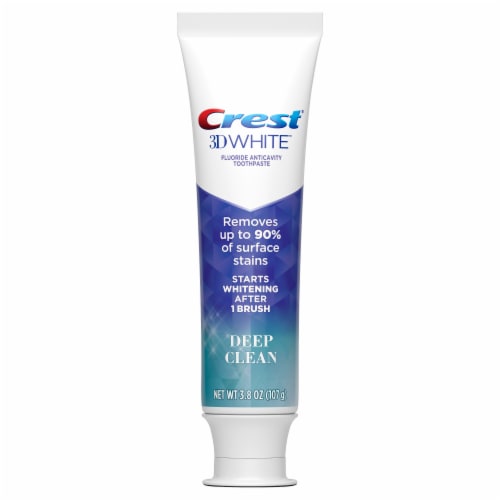 Crest 3D White Deep Clean Teeth Whitening Toothpaste Perspective: right