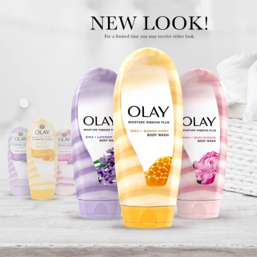 Olay Moisture Ribbons Plus Shea + Notes of Manuka Honey Body Wash Perspective: right