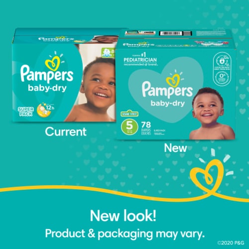 Pampers Couches Baby-Dry Taille 8 (17+ kg), 120 Couches Bébé, Pack 1 Mois -  Pampers