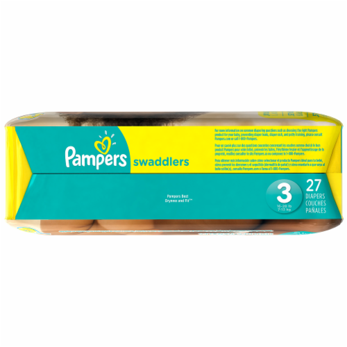 Pampers Swaddlers Size 3 Diapers Perspective: right