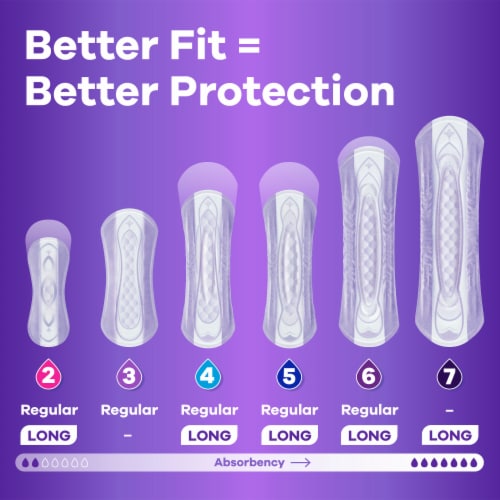 Always Discreet Extra Heavy Size 6 Incontinence and Postpartum Pads Perspective: right